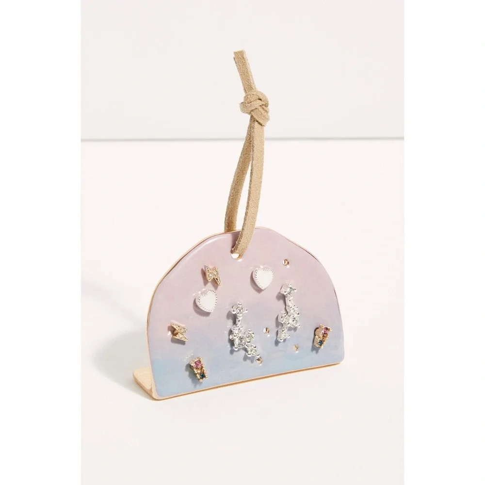NWT Free People Dreamer Ceramic Stud Earring Set Gold Silver - Picture 1 of 16